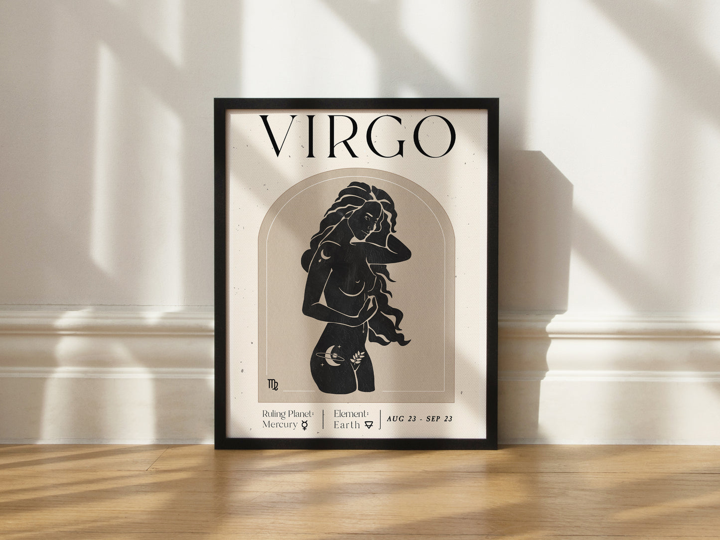 Printable Zodiac Virgo Goddess Wall Art Print