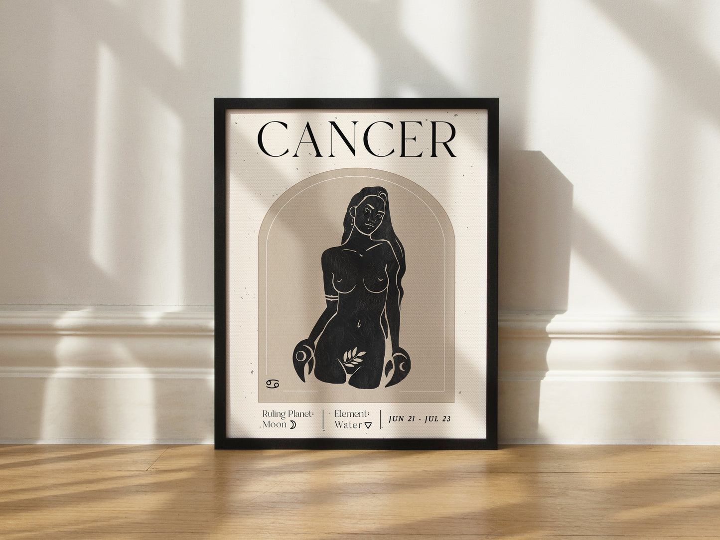 Printable Zodiac Cancer Goddess Wall Art Print
