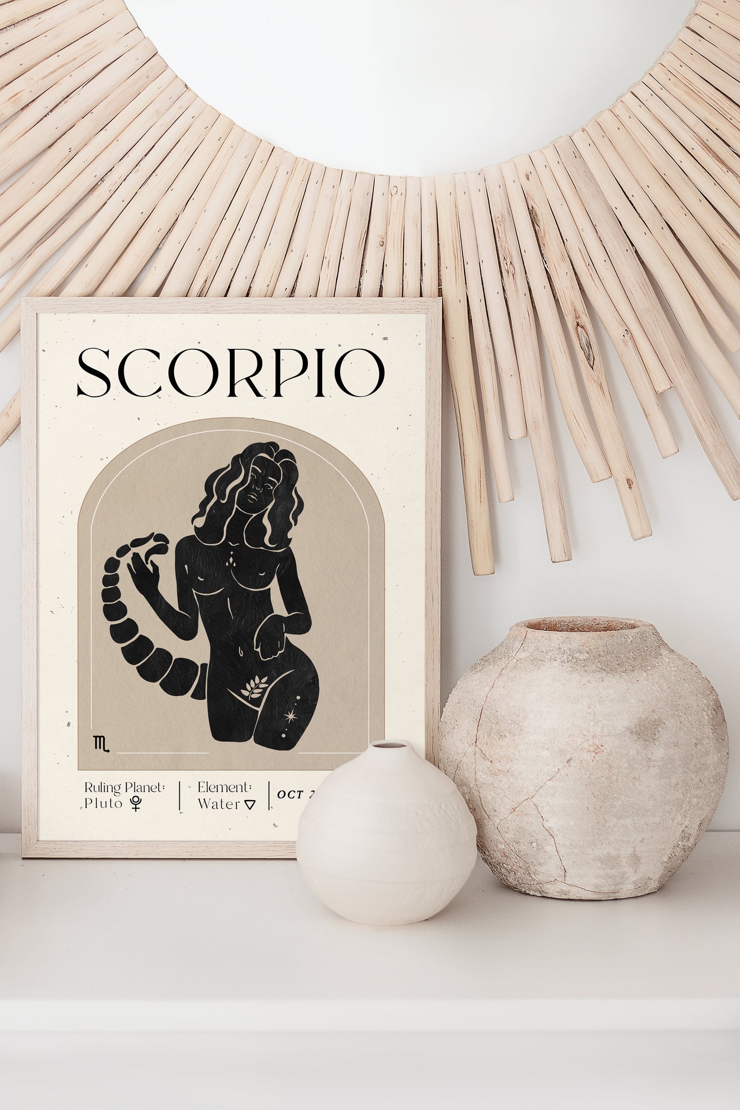 Printable Zodiac Scorpio Goddess Wall Art Print