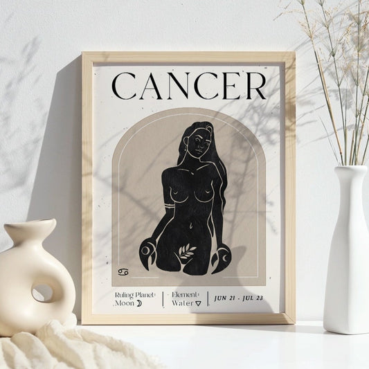 Printable Zodiac Cancer Goddess Wall Art Print