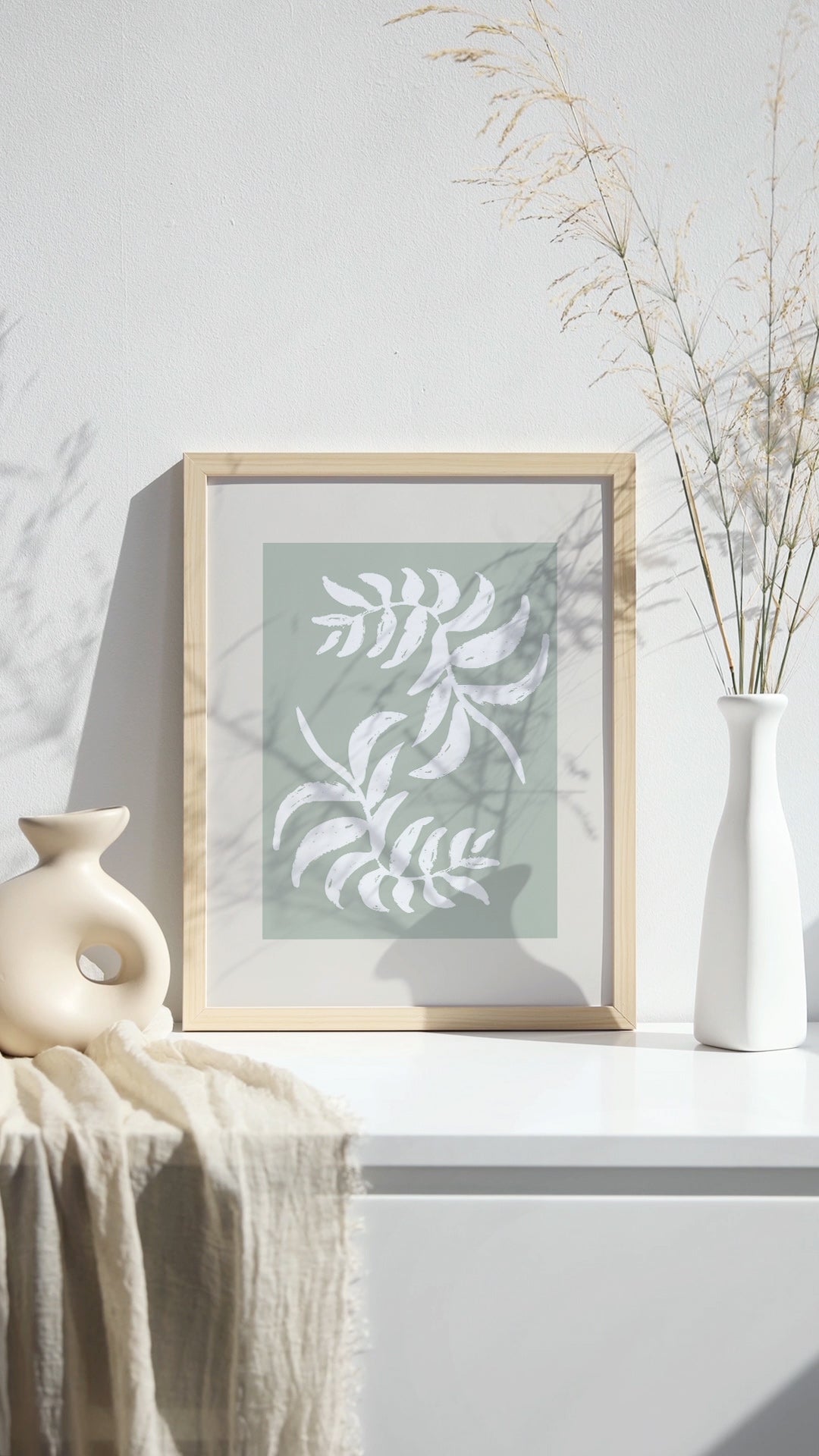 Boho Sage Green Floral Wall Art Gallery Set of 5