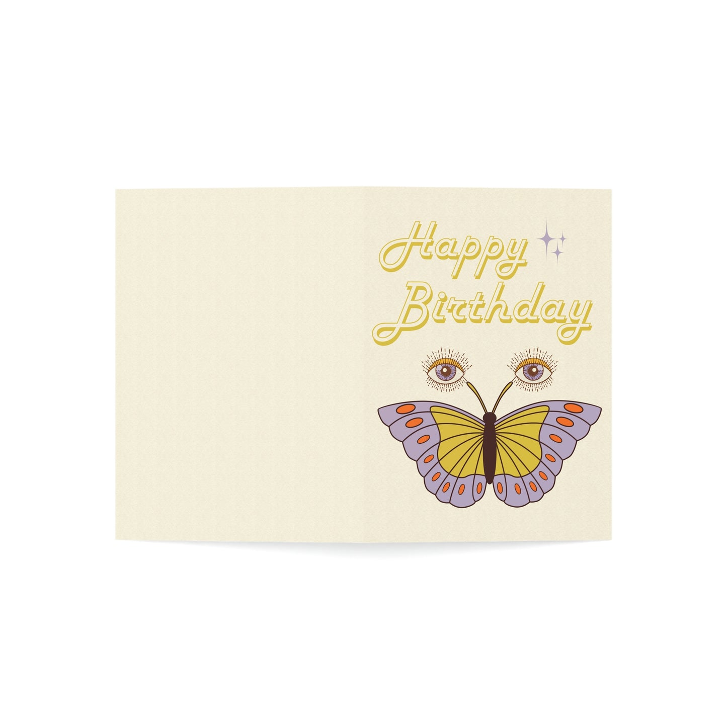 Retro Butterfly Birthday Card
